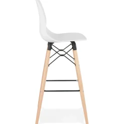 Tabouret de bar design 'COSMIK' blanc style scandinave