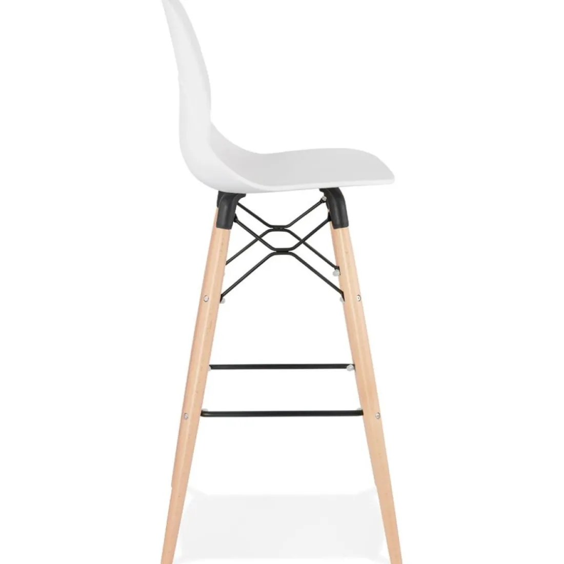 Tabouret de bar design 'COSMIK' blanc style scandinave
