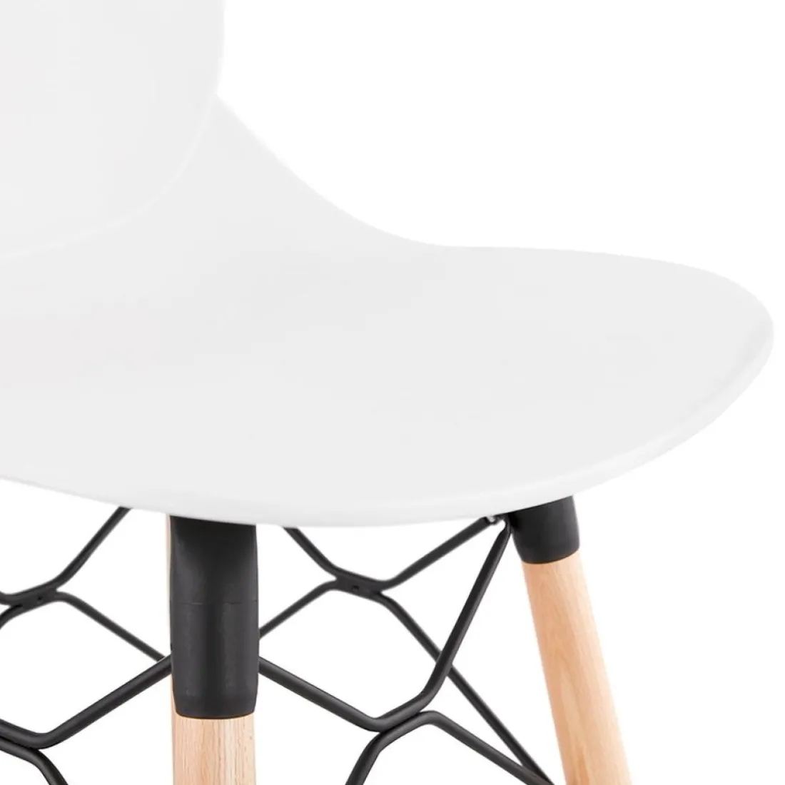 Tabouret de bar design 'COSMIK' blanc style scandinave