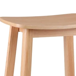 Tabouret de bar design 'DUMAS' en bois finition naturelle