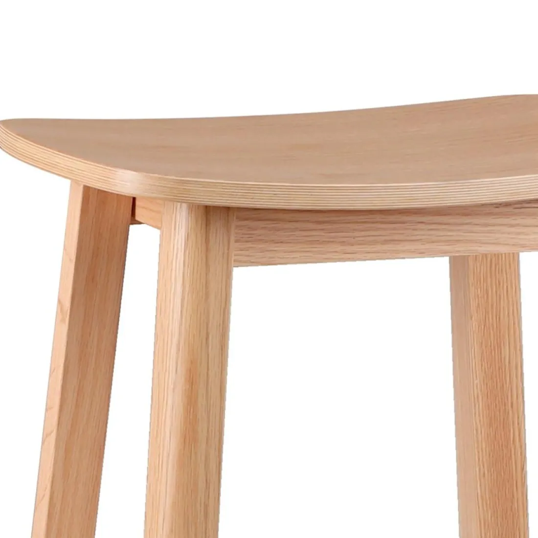 Tabouret de bar design 'DUMAS' en bois finition naturelle
