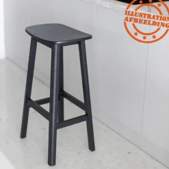 Tabouret de bar design 'DUMAS' en bois finition naturelle