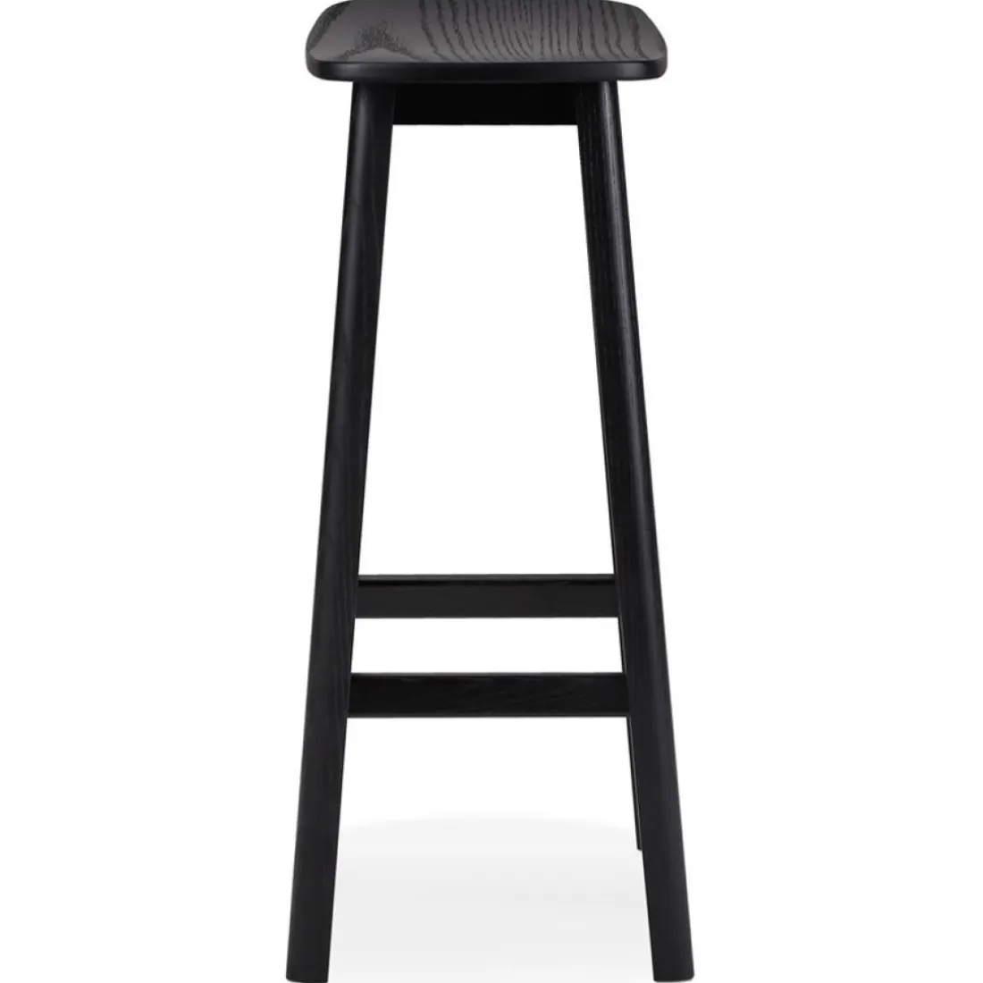 Tabouret de bar design 'DUMAS' en bois noir