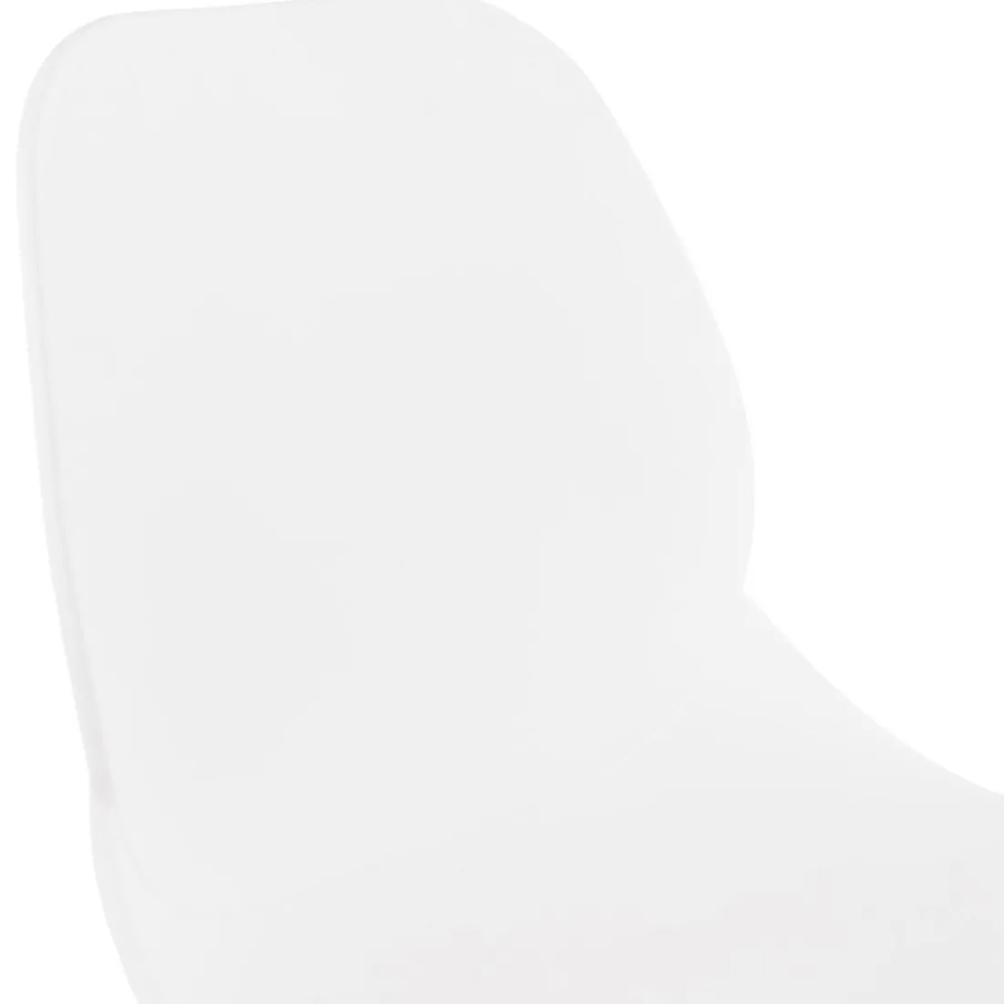 Tabouret de bar design empilable 'BERLIN' blanc avec pied en métal blanc