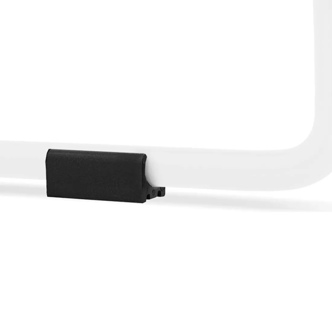 Tabouret de bar design empilable 'BERLIN' noir avec pied en métal blanc