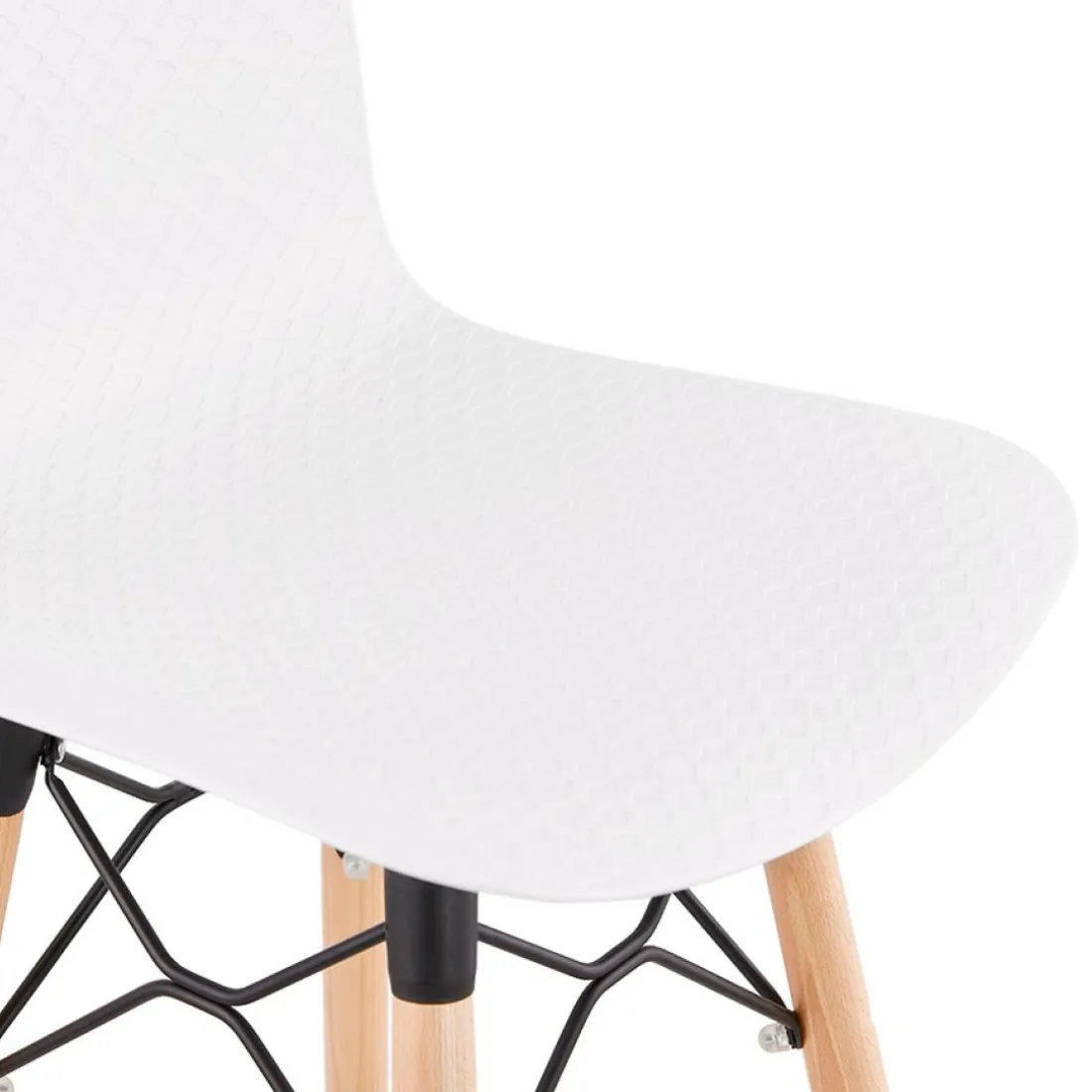 Tabouret de bar design 'MOZAIK' blanc style scandinave