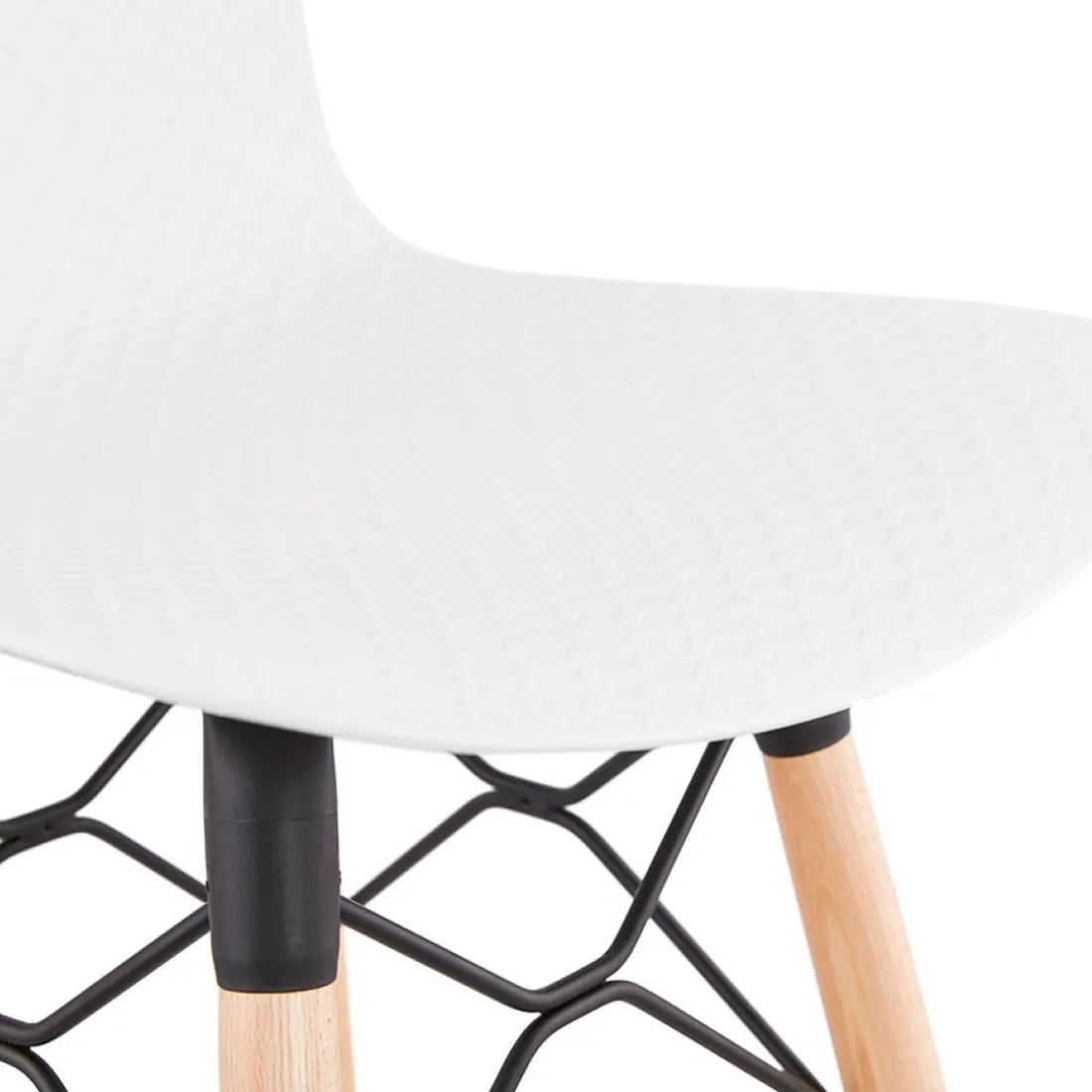Tabouret de bar design 'MOZAIK' blanc style scandinave