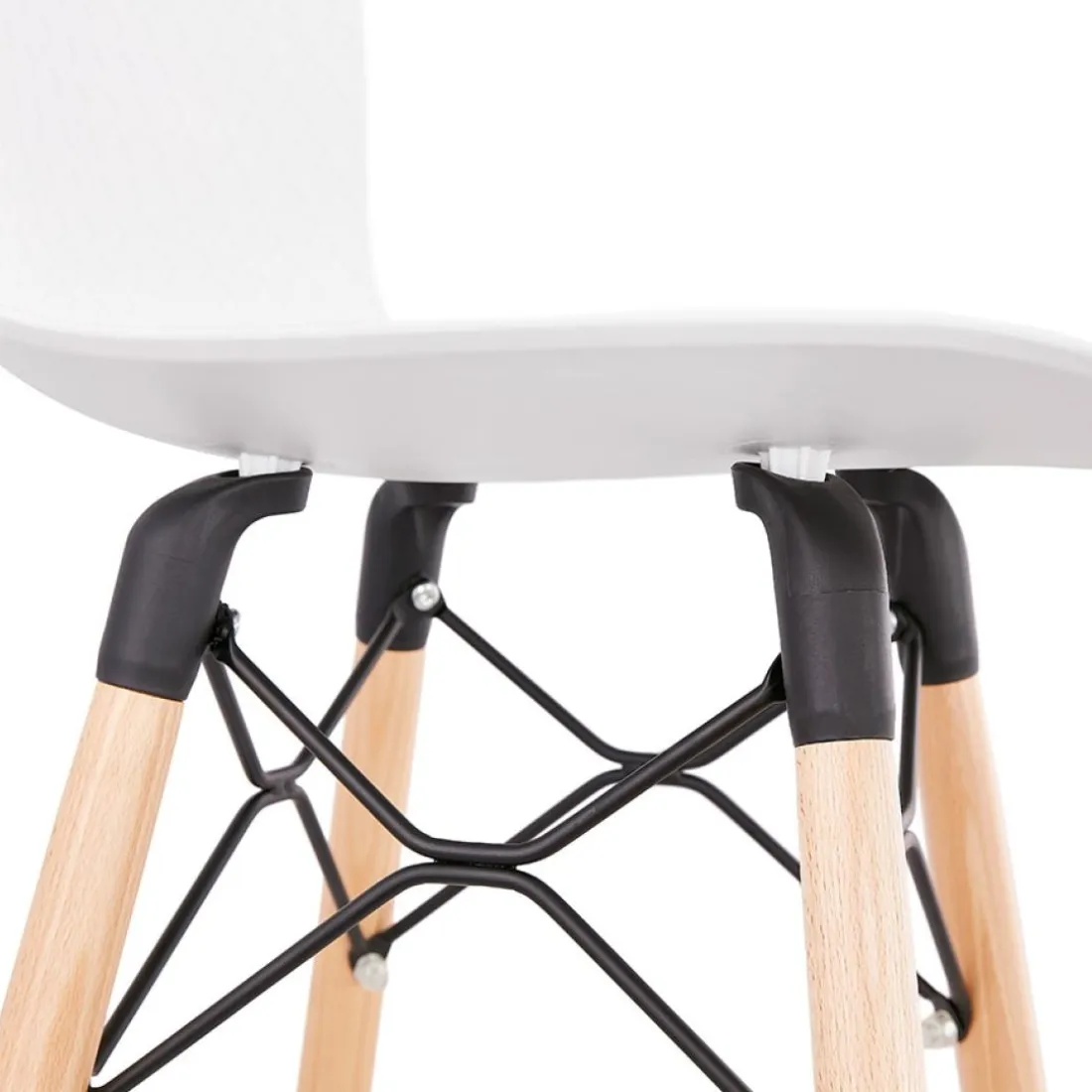 Tabouret de bar design 'MOZAIK' blanc style scandinave