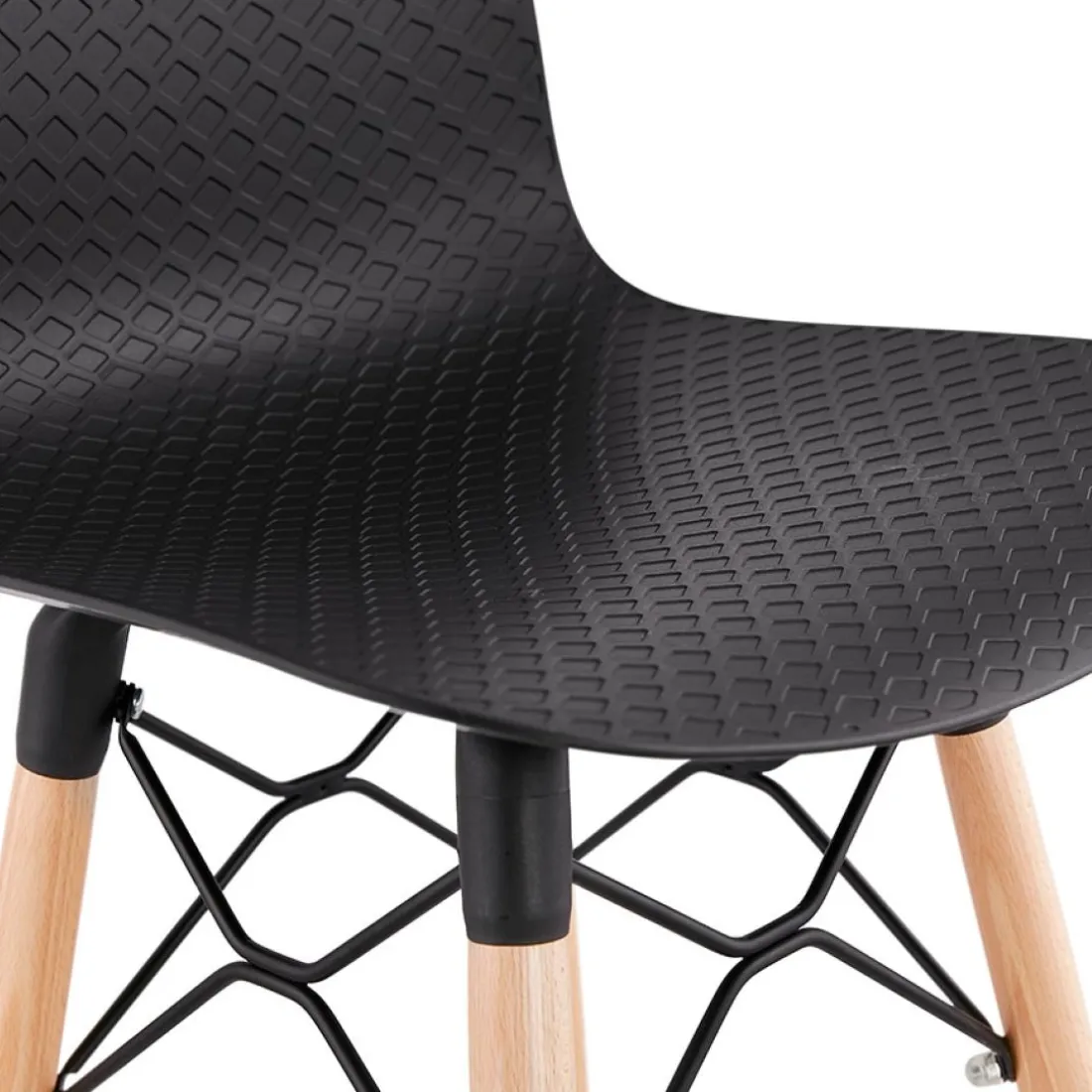 Tabouret de bar design 'MOZAIK' noir style scandinave