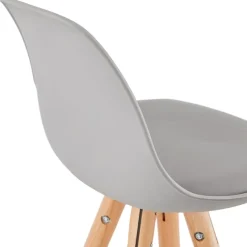 Tabouret de bar design 'TATAMI' gris