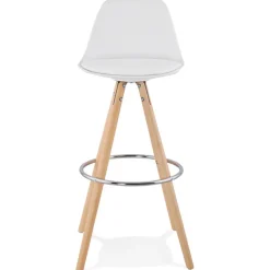 Tabouret de bar design 'TATAMI' blanc