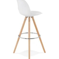 Tabouret de bar design 'TATAMI' blanc
