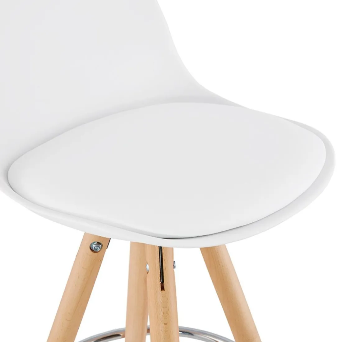 Tabouret de bar design 'TATAMI' blanc