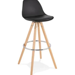 Tabouret de bar design 'TATAMI' noir