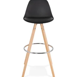Tabouret de bar design 'TATAMI' noir
