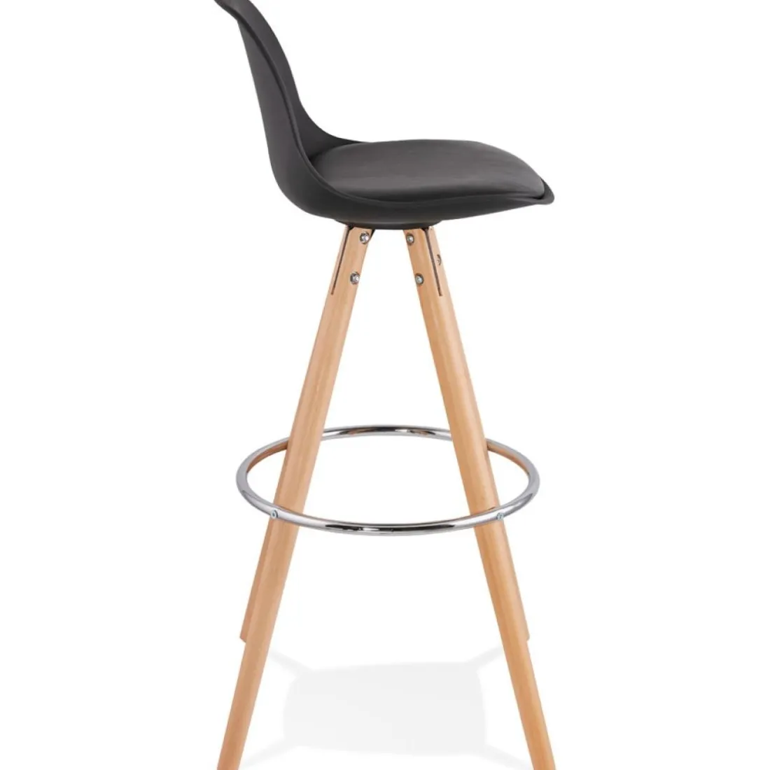 Tabouret de bar design 'TATAMI' noir