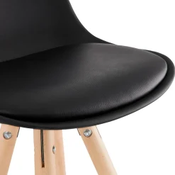 Tabouret de bar design 'TATAMI' noir