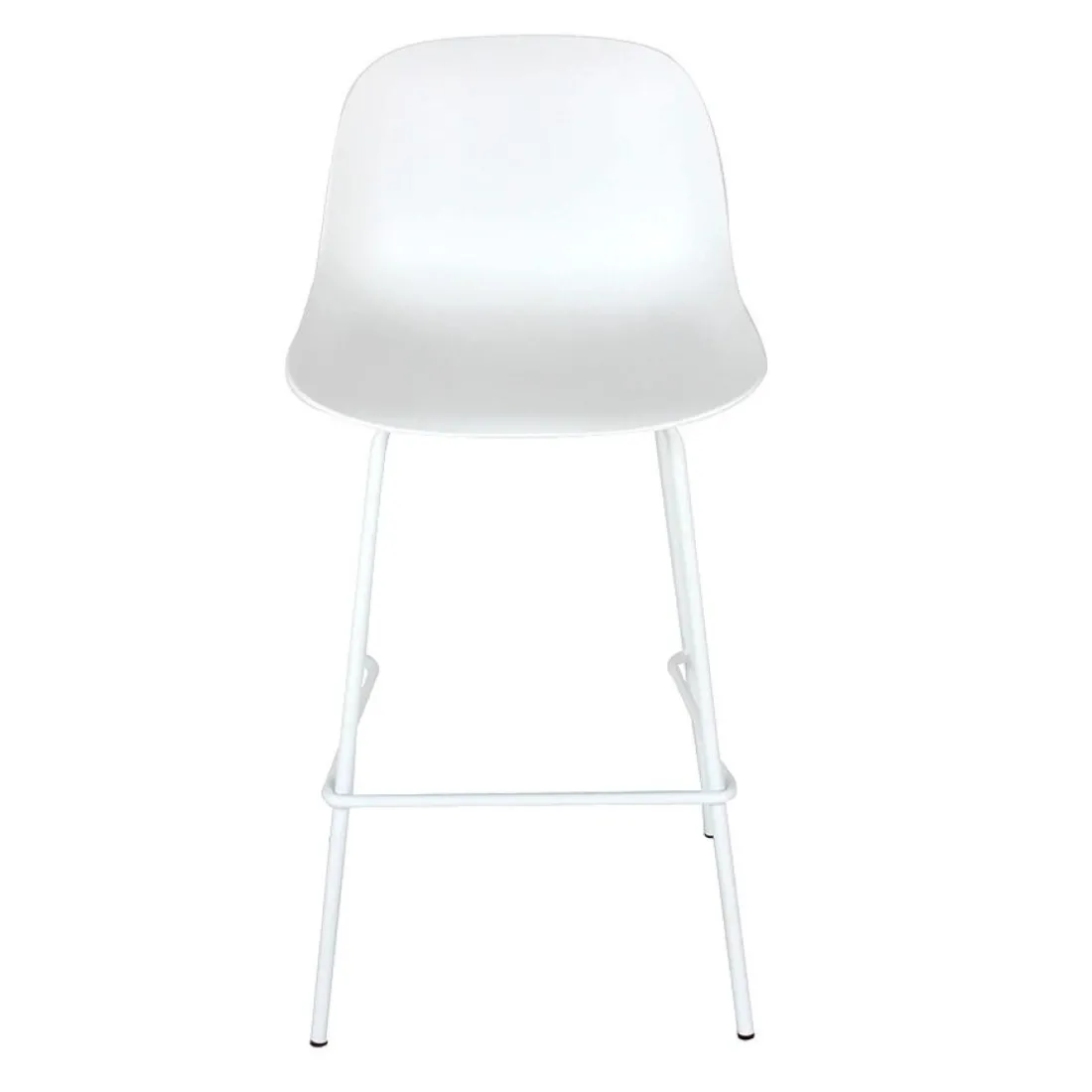 Tabouret de bar 'GRANO' blanc intérieur et extérieur