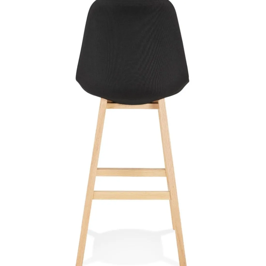 Tabouret de bar scandinave 'TERESA' en tissu noir