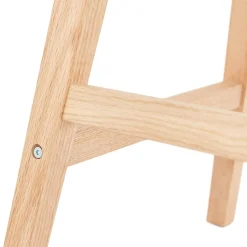 Tabouret de bar scandinave 'TERESA' en tissu noir