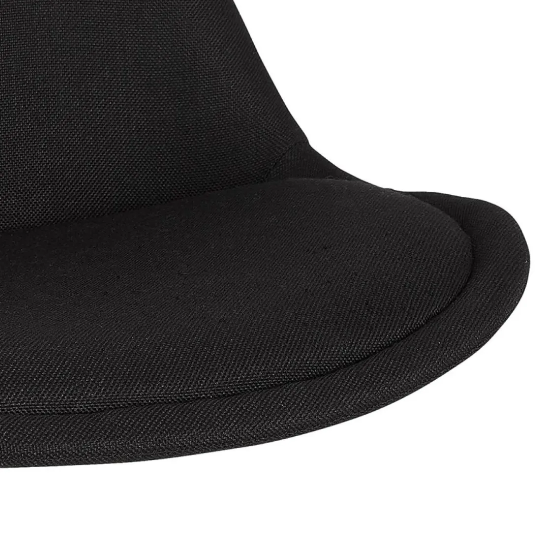 Tabouret réglable 'CAMPUS' en tissu noir et pied noir
