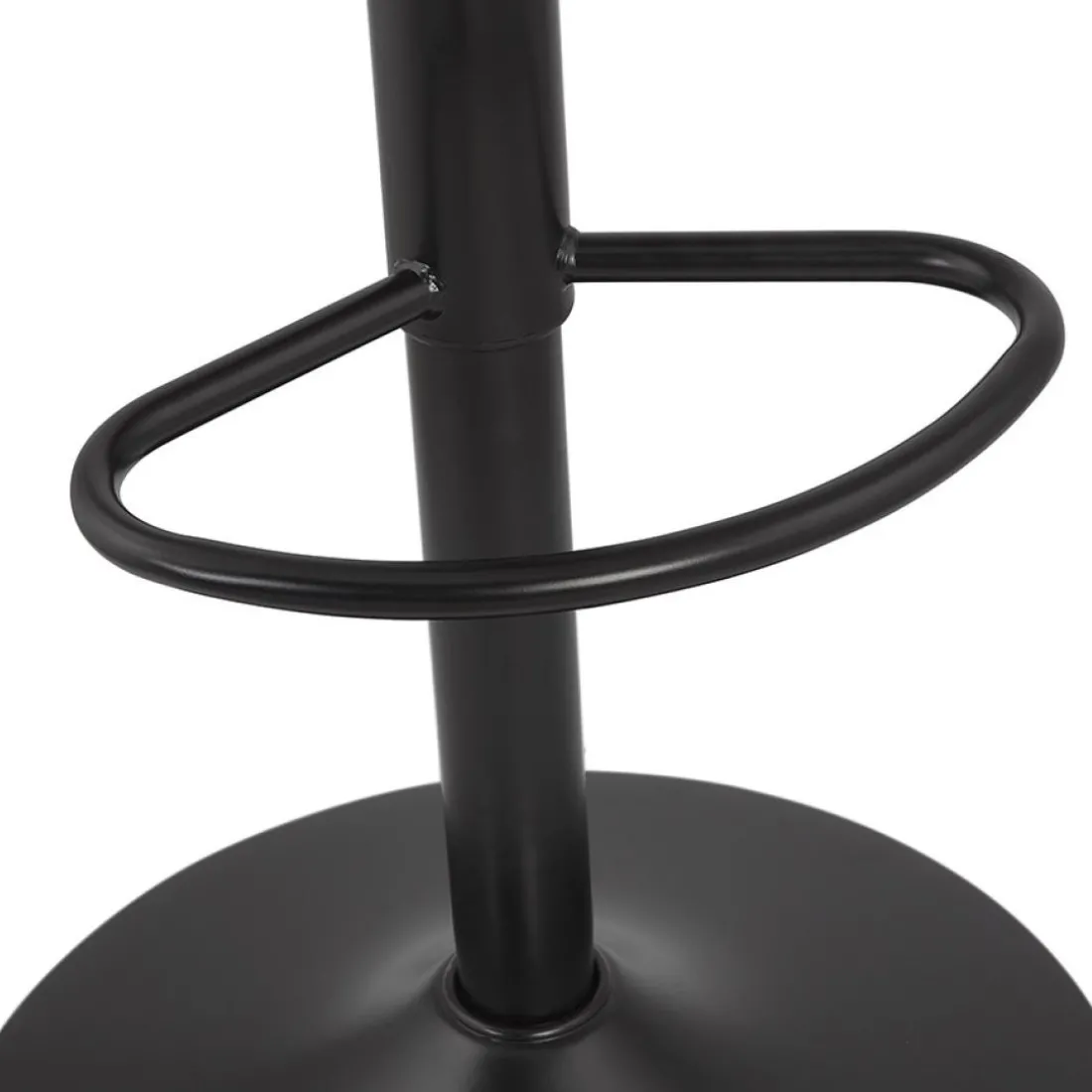 Tabouret réglable 'MIKE' en tissu pied de poule et pied noir
