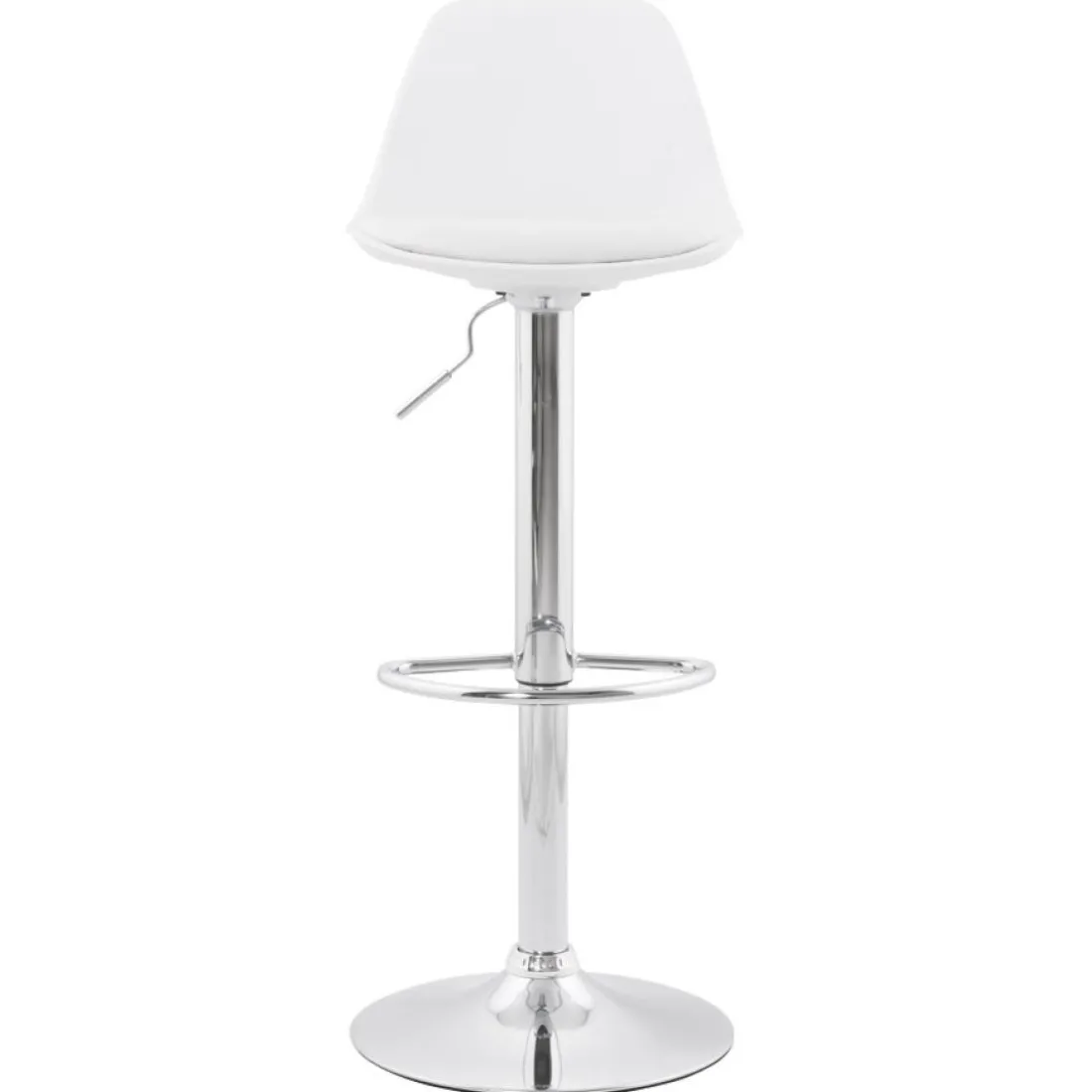 Tabouret réglable 'PRINCES' Blanc avec haut dossier confortable