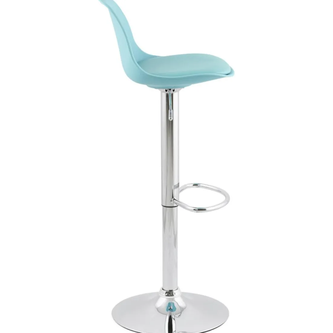 Tabouret réglable 'PRINCES' bleu avec haut dossier confortable