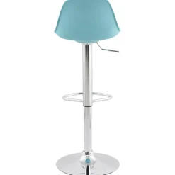 Tabouret réglable 'PRINCES' bleu avec haut dossier confortable