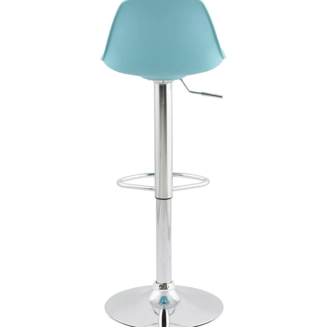 Tabouret réglable 'PRINCES' bleu avec haut dossier confortable