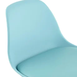 Tabouret réglable 'PRINCES' bleu avec haut dossier confortable