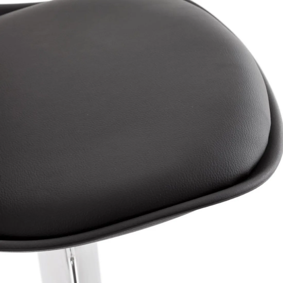 Tabouret réglable 'PRINCES' noir avec haut dossier confortable