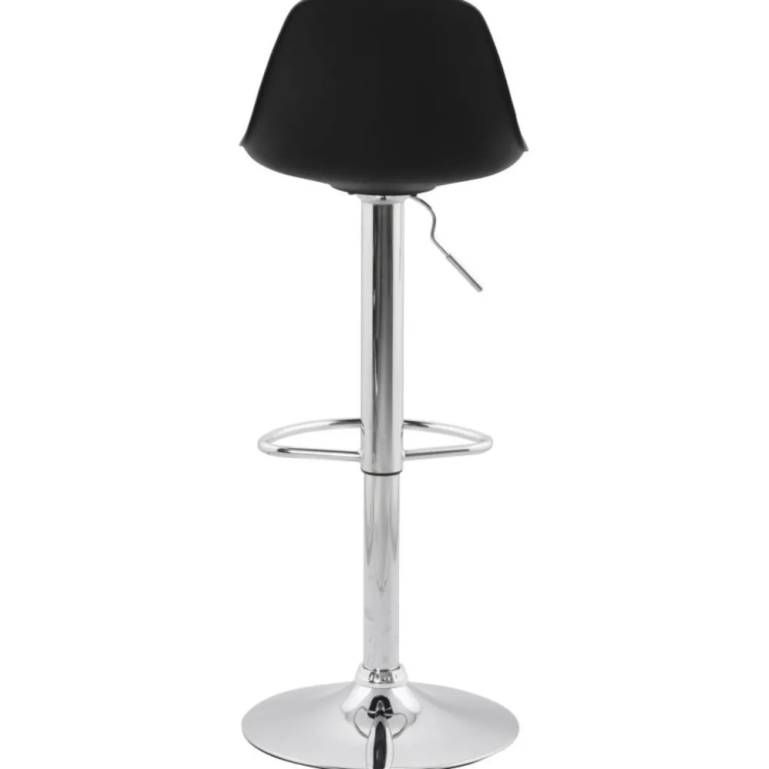 Tabouret réglable 'PRINCES' noir avec haut dossier confortable