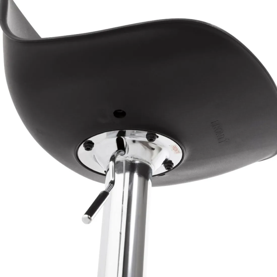 Tabouret réglable 'PRINCES' noir avec haut dossier confortable