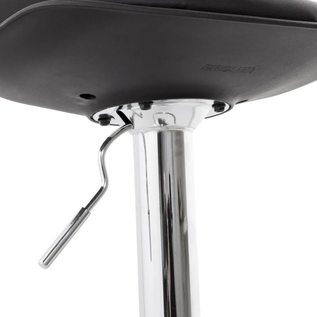 Tabouret réglable 'PRINCES' noir avec haut dossier confortable