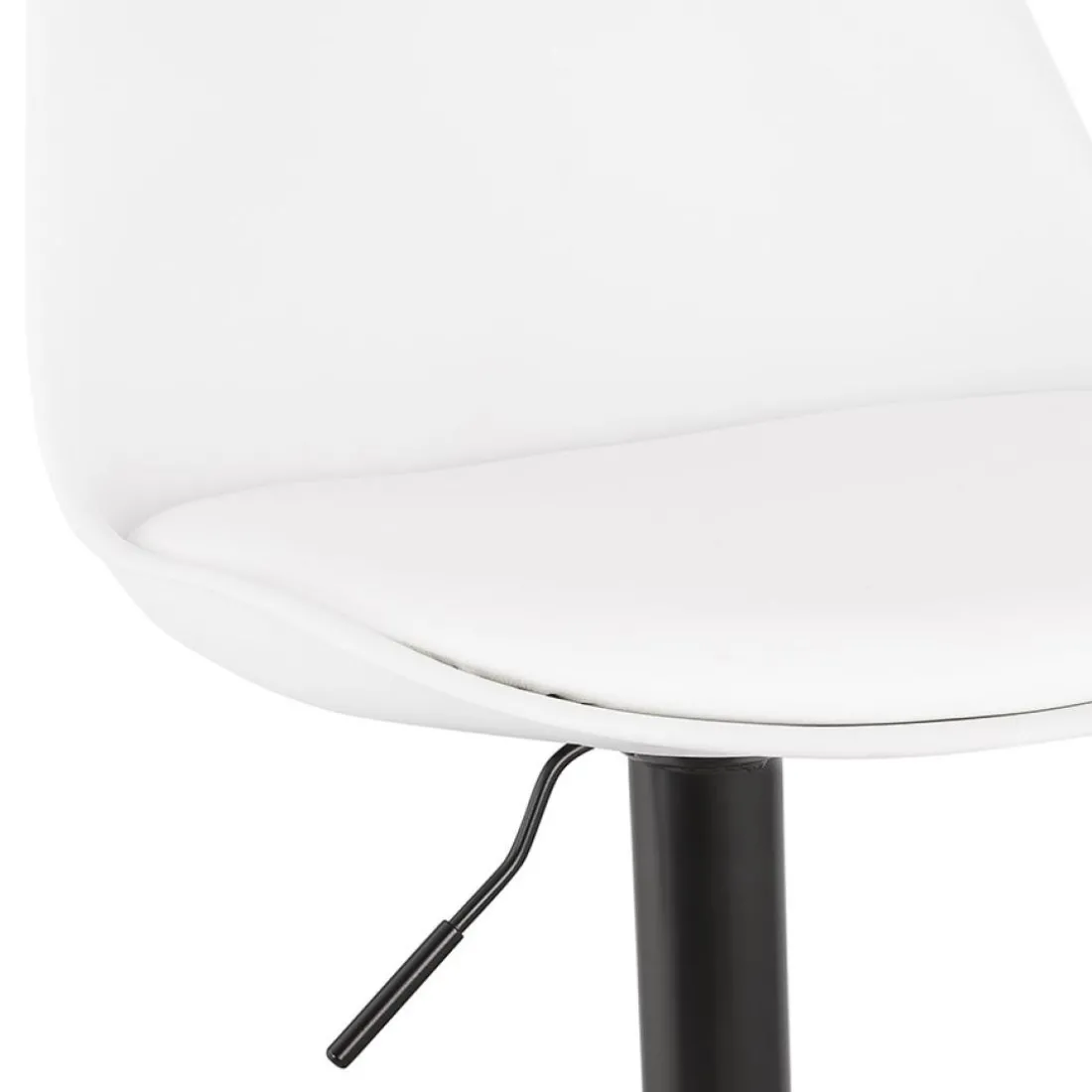 Tabouret réglable 'TUTO' blanc et pied noir