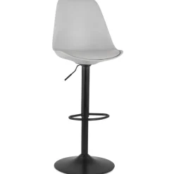Tabouret réglable 'TUTO' gris et pied noir