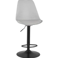 Tabouret réglable 'TUTO' gris et pied noir