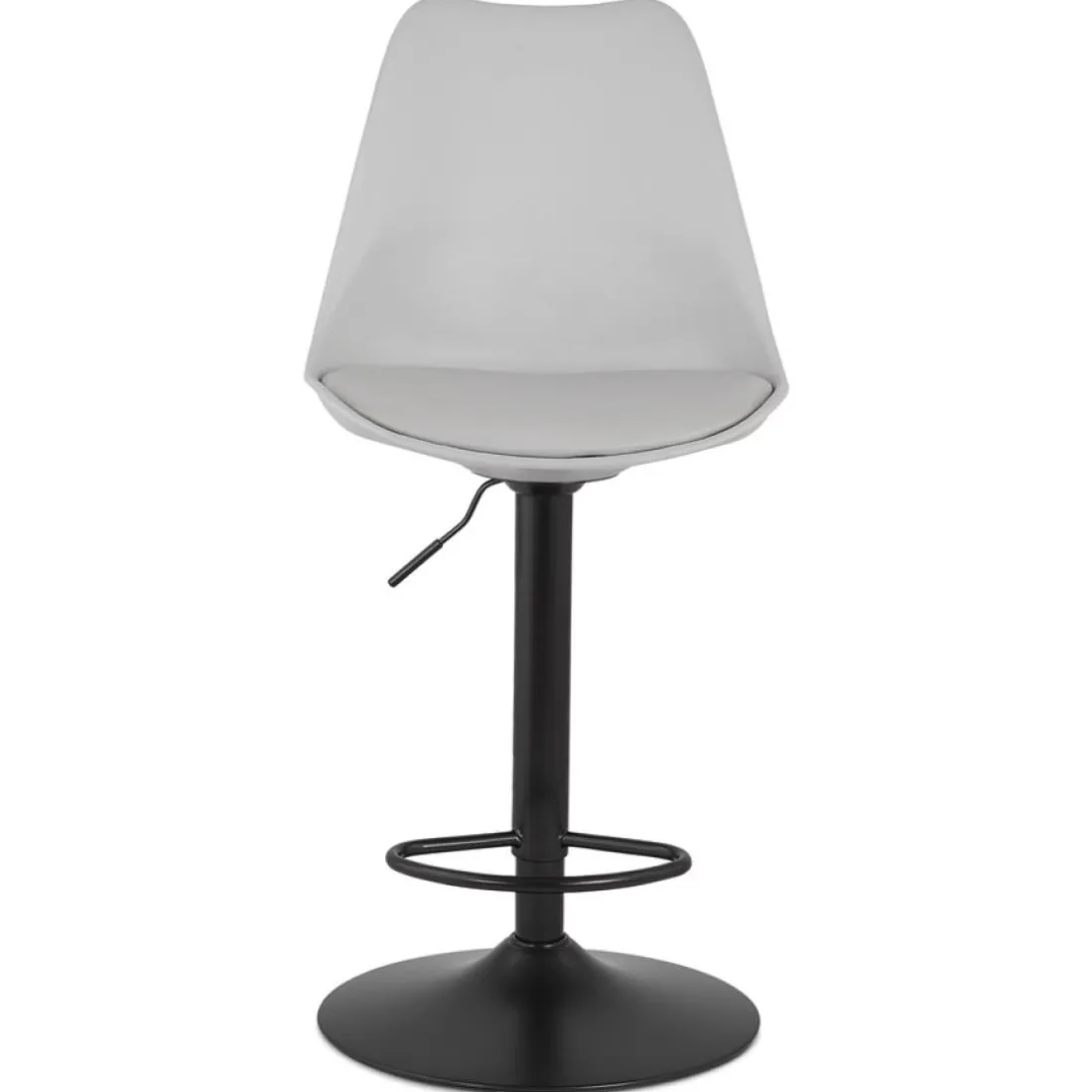 Tabouret réglable 'TUTO' gris et pied noir