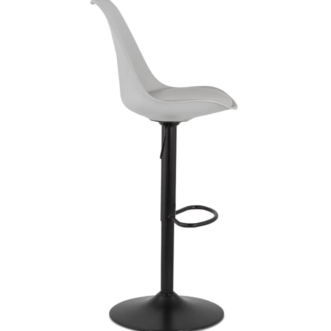 Tabouret réglable 'TUTO' gris et pied noir