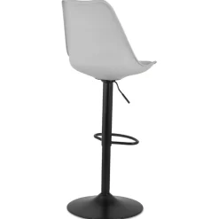 Tabouret réglable 'TUTO' gris et pied noir
