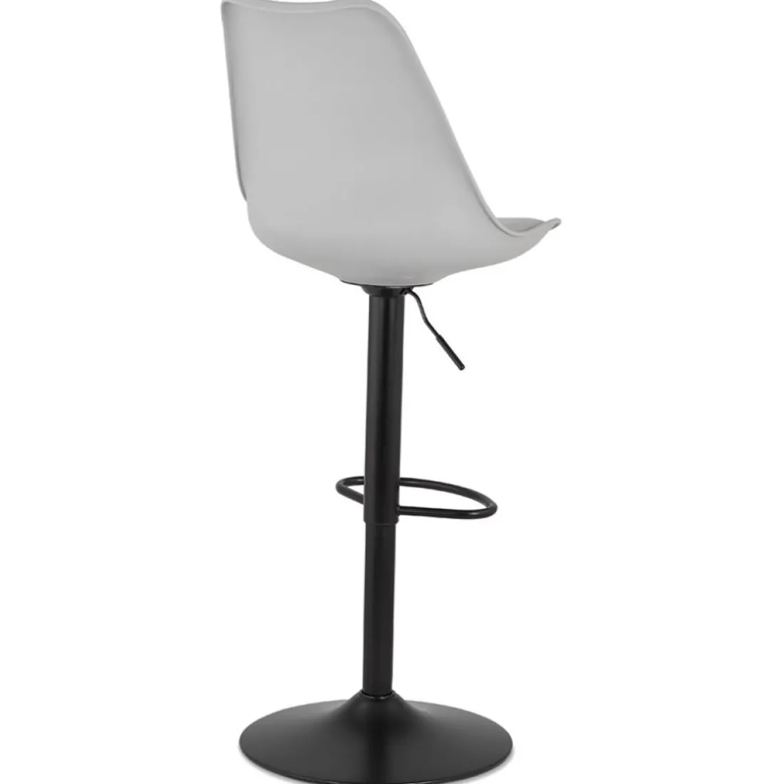 Tabouret réglable 'TUTO' gris et pied noir