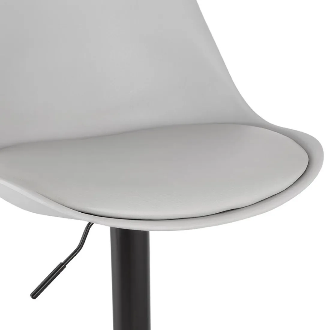 Tabouret réglable 'TUTO' gris et pied noir