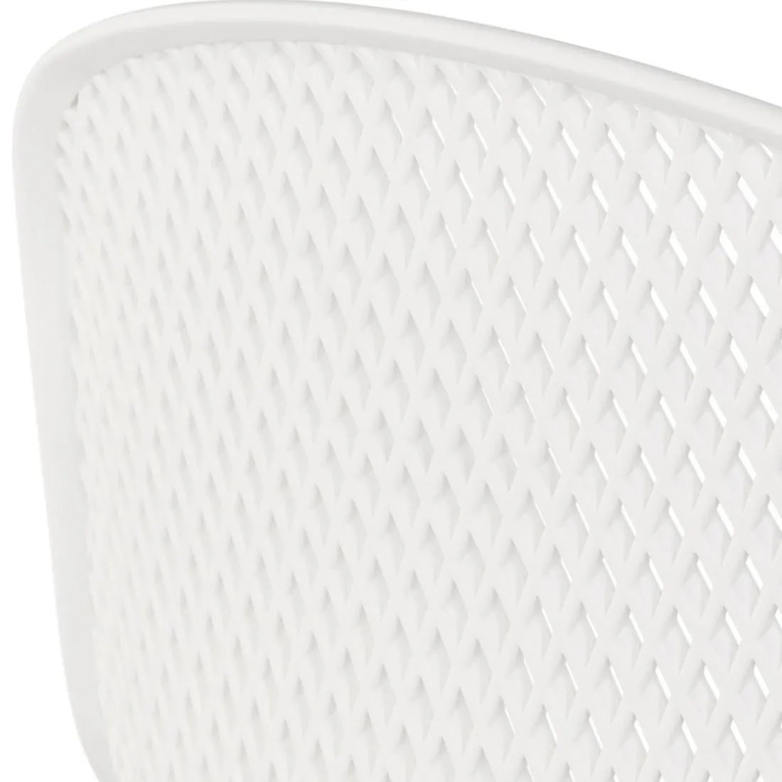 Tabouret snack mi-hauteur perforé 'LOKI MINI' blanc