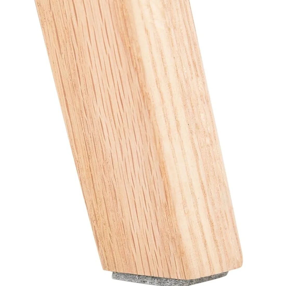 Tabouret snack mi-hauteur 'MORISS MINI' en tissu pied de poule et pieds en bois naturel