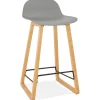 Tabouret snack mi-hauteur 'MAKI MINI' gris style scandinave