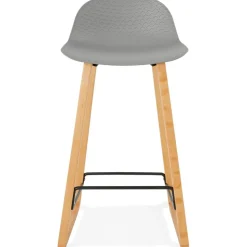 Tabouret snack mi-hauteur 'MAKI MINI' gris style scandinave