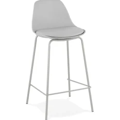 Tabouret snack mi-hauteur 'COOKIE MINI' gris style industriel