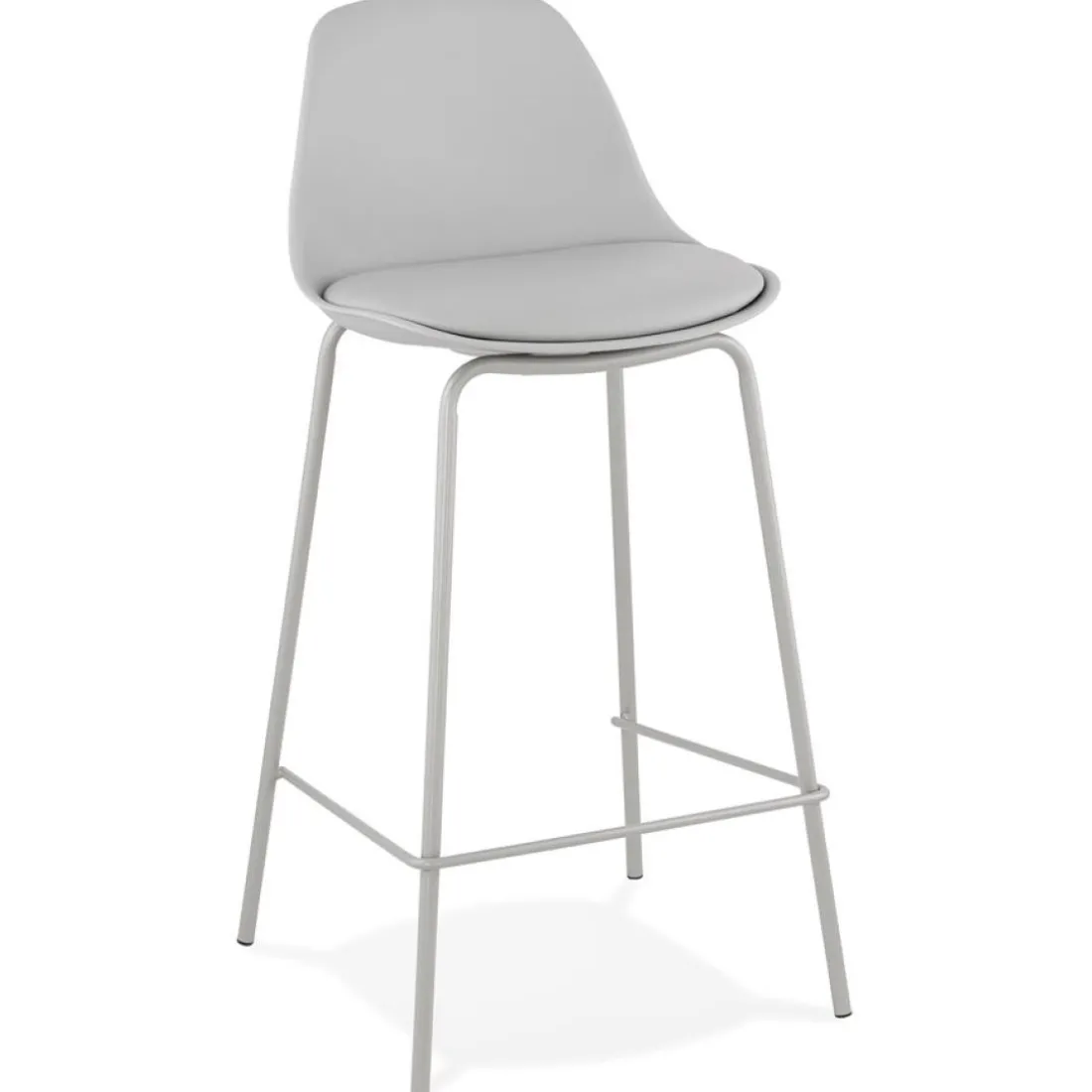 Tabouret snack mi-hauteur 'COOKIE MINI' gris style industriel