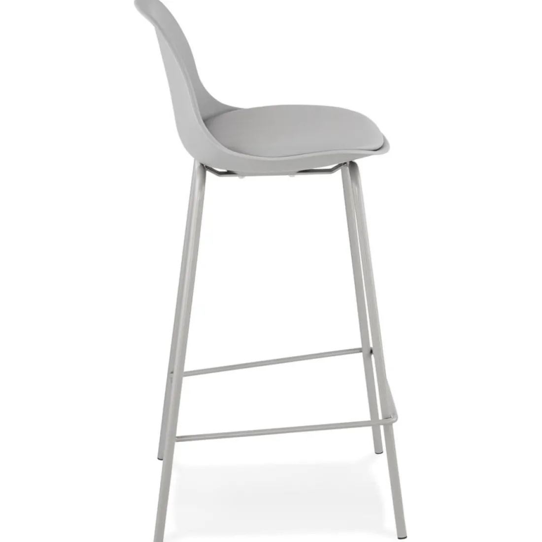 Tabouret snack mi-hauteur 'COOKIE MINI' gris style industriel